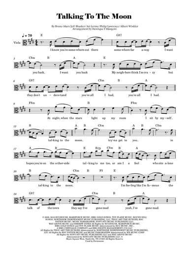 Talking To The Moon (arr. Henrique F Mangoni)