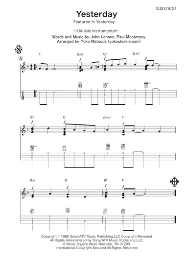 Yesterday (arr. Yoko Matsuda)