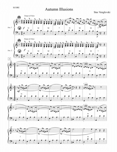 Autumn Illusions for Two Accordions by Stas Venglevski