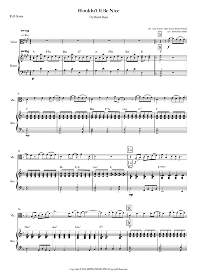 Wouldn't It Be Nice (arr. Fernando Britto)