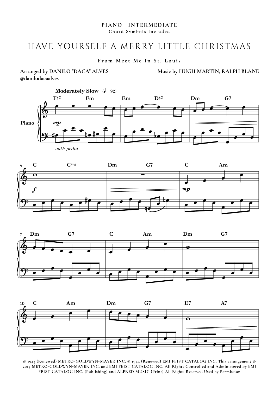 Have Yourself A Merry Little Christmas (arr. Danilo "Daca" Alves)