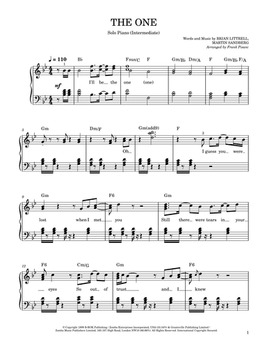 The One (arr. Frank Pisani)