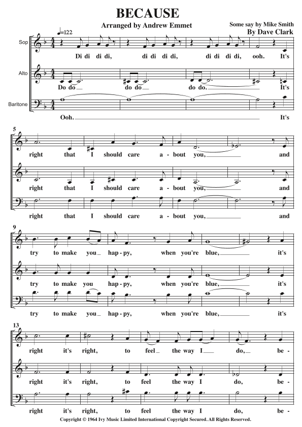Because (arr. Andrew Emmet)