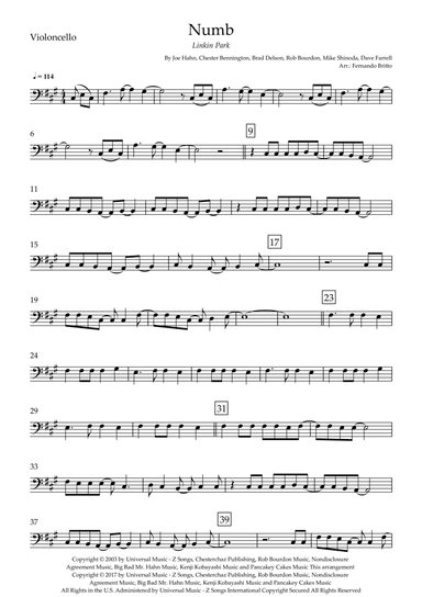 Numb (arr. Fernando Britto)