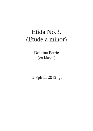 Etude a minor