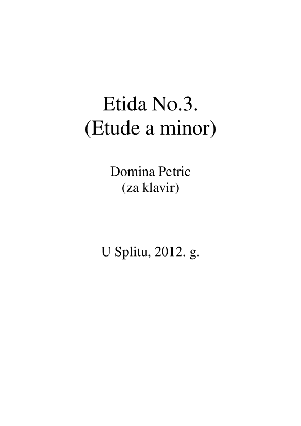 Etude a minor