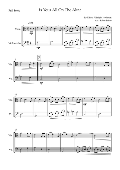 Is Your All On The Altar? (arr. Fabio Britto)