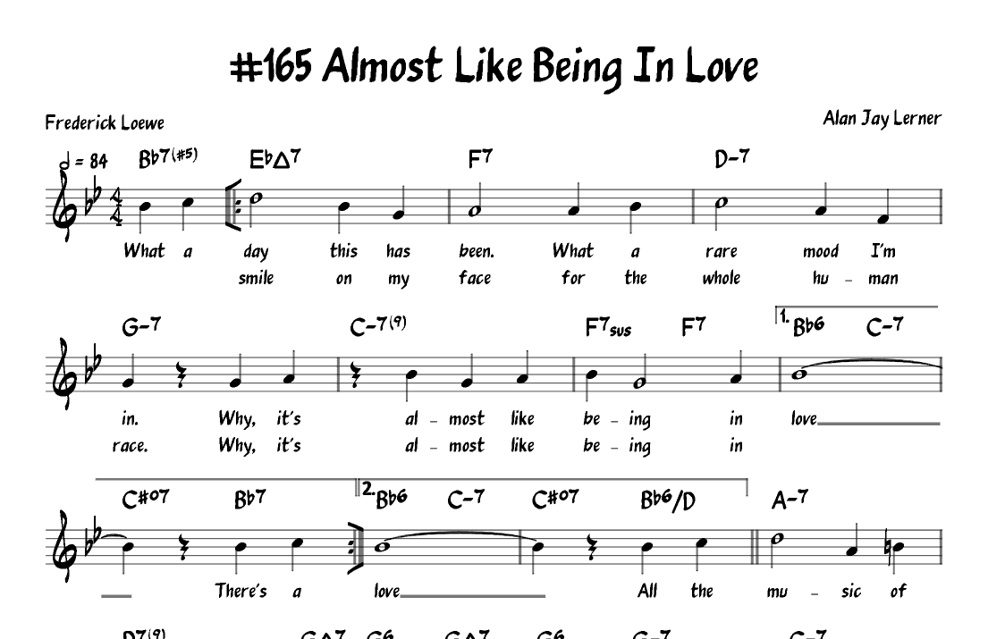 Almost Like Being In Love (arr. John Fries)