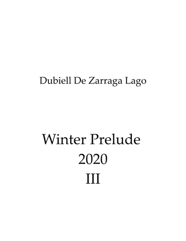 Winter Suite 2020 prelude Op.143