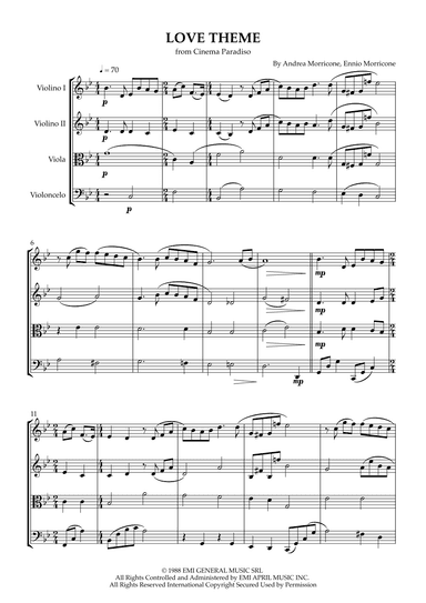 Love Theme (tema D'amore) (arr. Karen Gueiros)