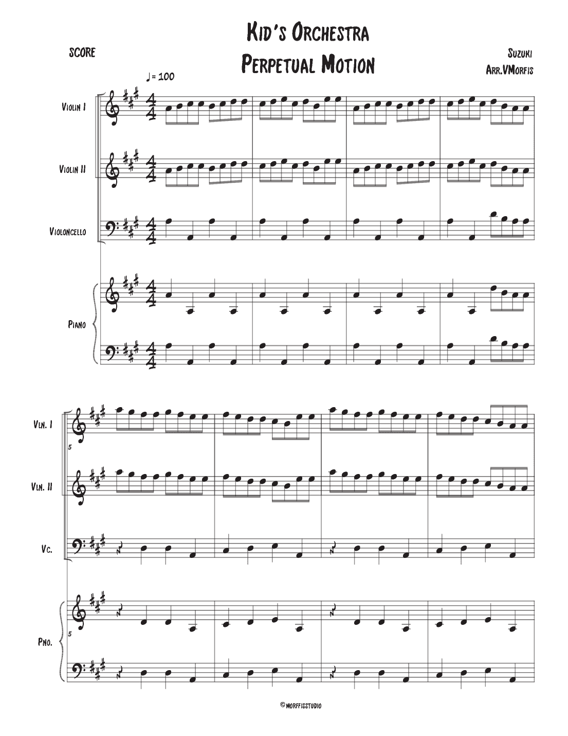 Perpetual Motion - Score Only (arr. Vlad Morffis)