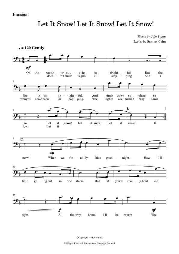 Let It Snow! Let It Snow! Let It Snow! (arr. Music Ad Lib)