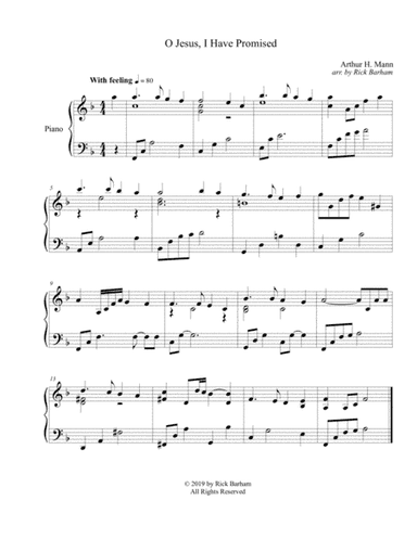 O Jesus, I Have Promised (arr. Rick Barham)
