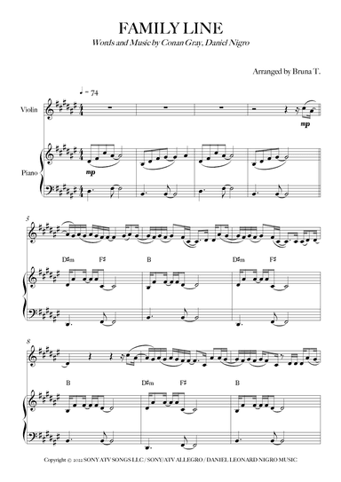 Family Line (arr. Bruna T.)