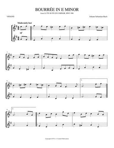 Bourrée in E Minor (arr. Mark Phillips)
