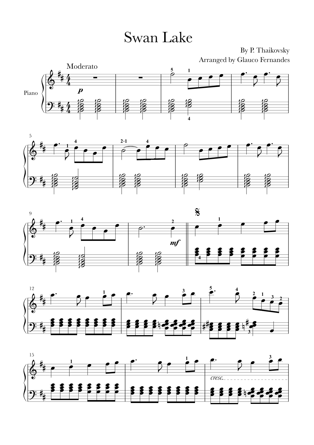 Swan Lake (arr. Glauco Fernandes)