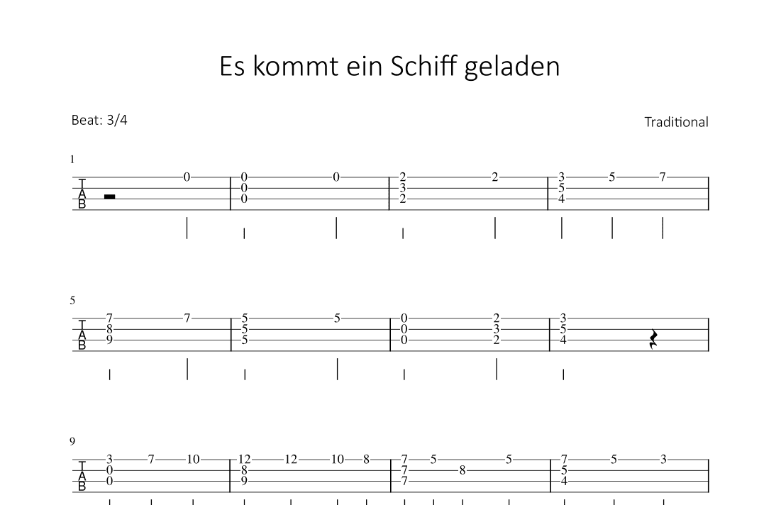 Es kommt ein Schiff geladen (arr. Bettina Schipp)