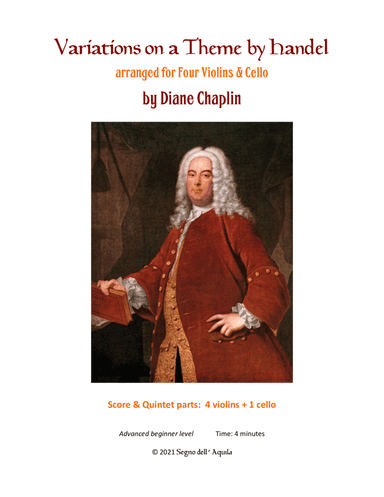 Variation on a Theme by Handel - 4vln + cello