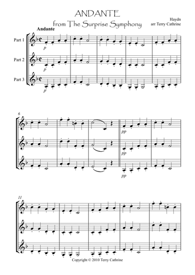 Andante from the Surprise Symphony (arr. Terry Cathrine)