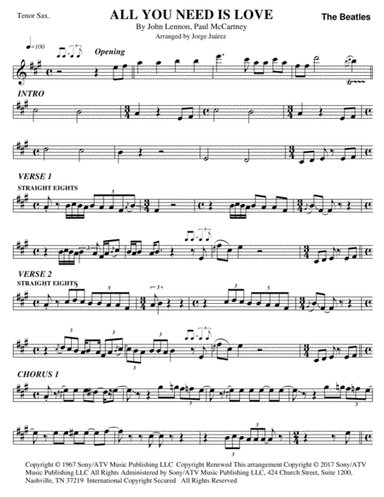 All You Need Is Love (arr. Jorge Juárez)