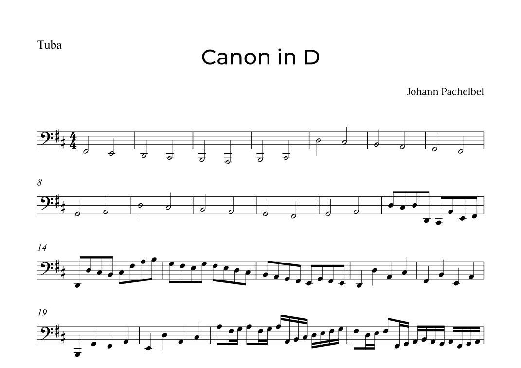 Canon in D (arr. Alex Nunes Rodrigues)