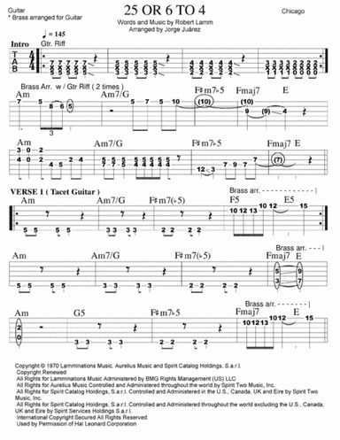 25 Or 6 To 4 (arr. Jorge Juárez)