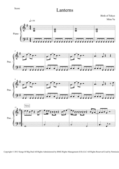 Lanterns (arr. Mina Yu)
