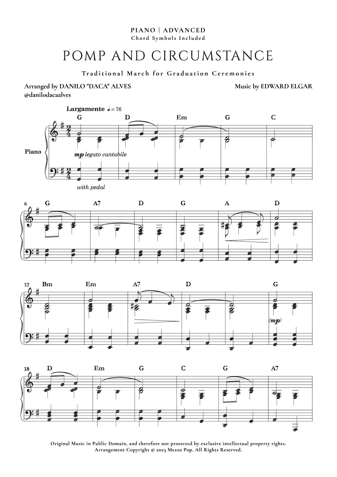 Pomp and Circumstance (arr. Danilo "Daca" Alves)