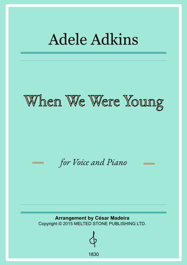 When We Were Young (arr. César Madeira)
