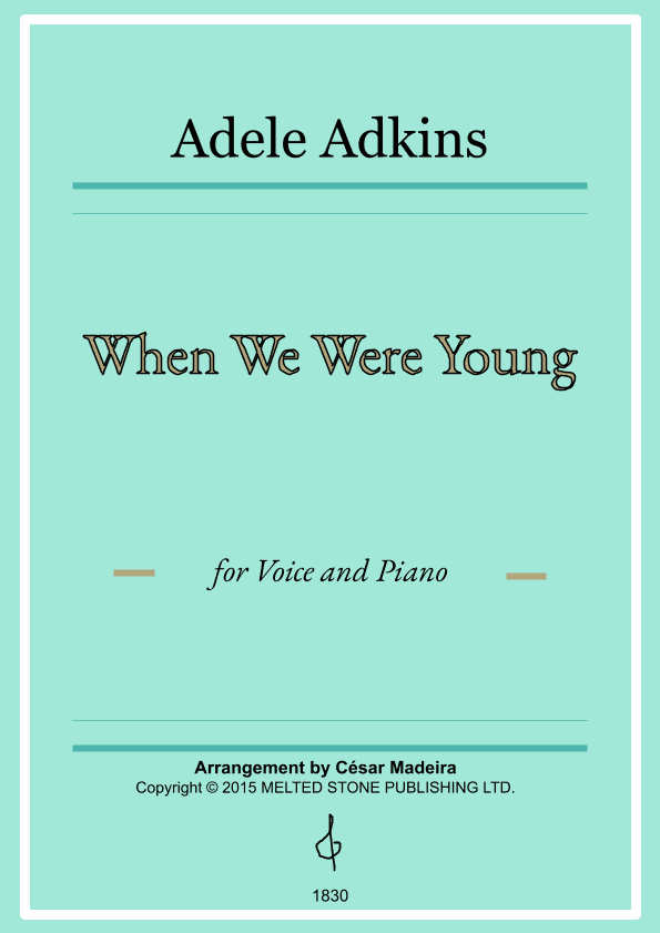 When We Were Young (arr. César Madeira)