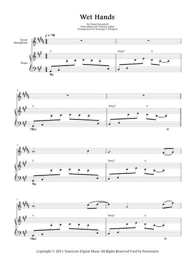 Wet Hands (arr. Henrique F Mangoni)
