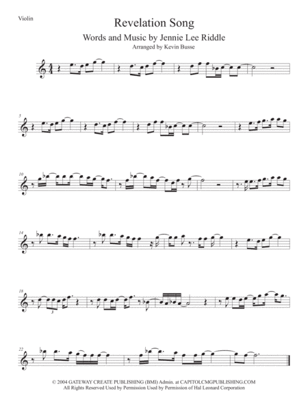 Revelation Song (arr. Kevin Busse)