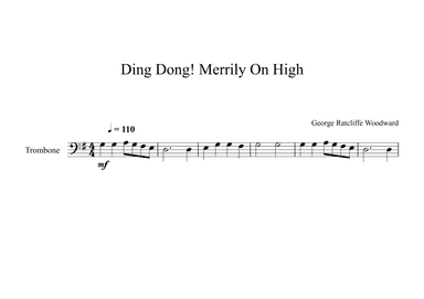 Ding Dong! Merrily On High! - George Ratcliffe Woodward (Trombone) (arr. Digital Book Music)