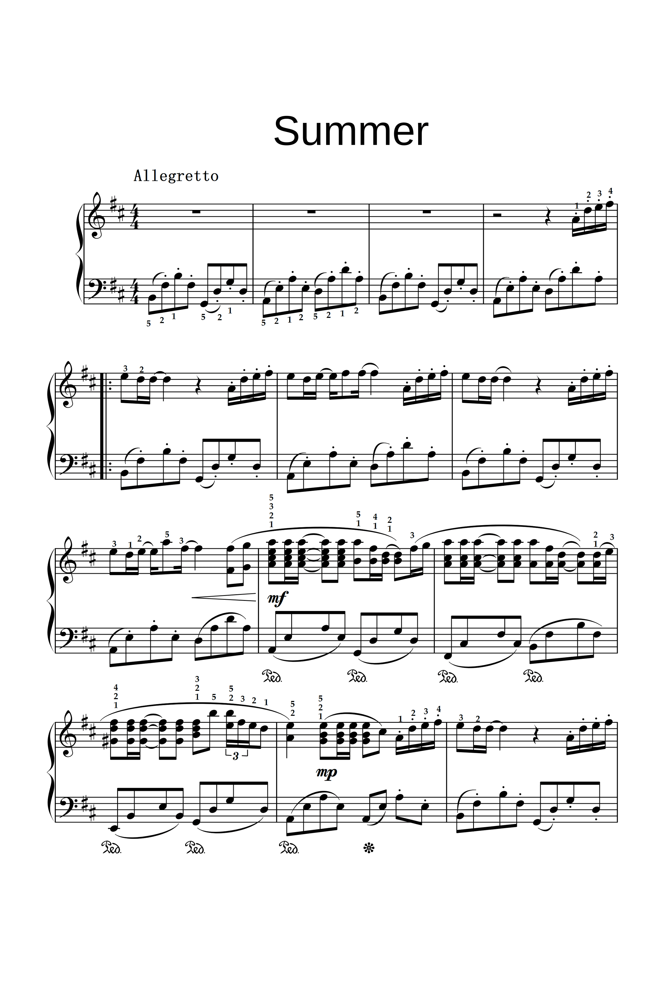 Summer (arr. Joe Hisaishi)