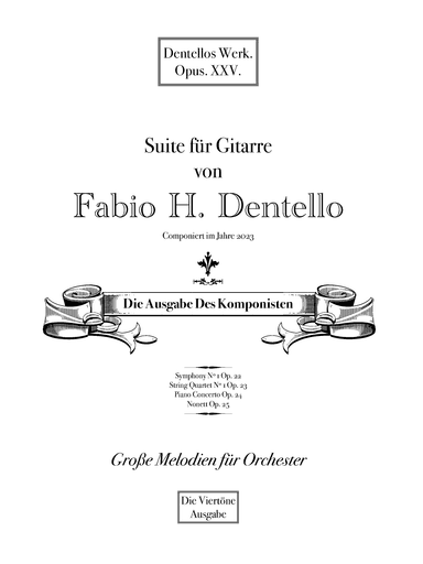 Suite for Guitar No. 1 Op. 25 (1/2) Partitur