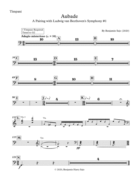 Aubade: A Pairing with Beethoven's Symphony #1 - Timpani
