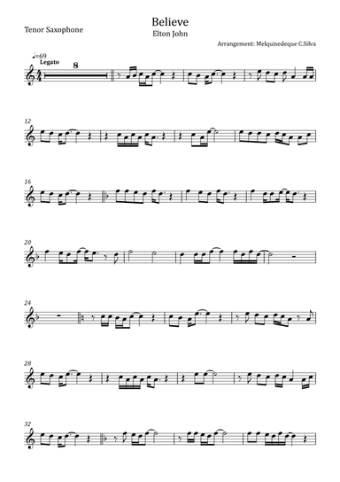 Believe (arr. Melquisedeque C.Silva)
