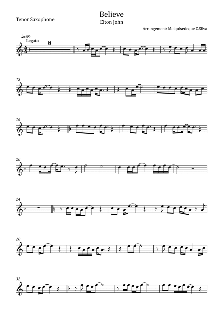 Believe (arr. Melquisedeque C.Silva)