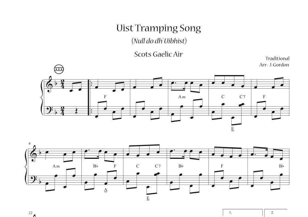 Uist Tramping Song (Null do dh' Uibhist) (arr. Julia Gordon)