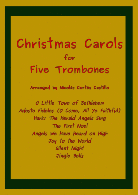 8 Christmas Carols for Trombone Quintet (arr. Nicolás Cortés Castillo)