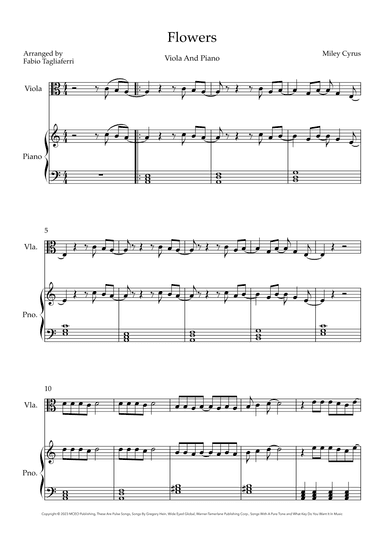 Flowers (arr. Fabio Tagliaferri)