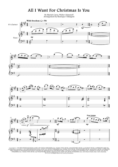 All I Want For Christmas Is You (arr. Henrique F Mangoni)