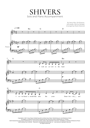 Shivers (arr. Pedro Merendi)
