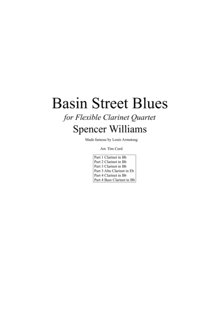 Basin Street Blues (arr. Tim Curd)