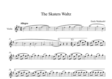 The Skaters Waltz - Emile Waldteufel (Violin) (arr. Digital Book Music)