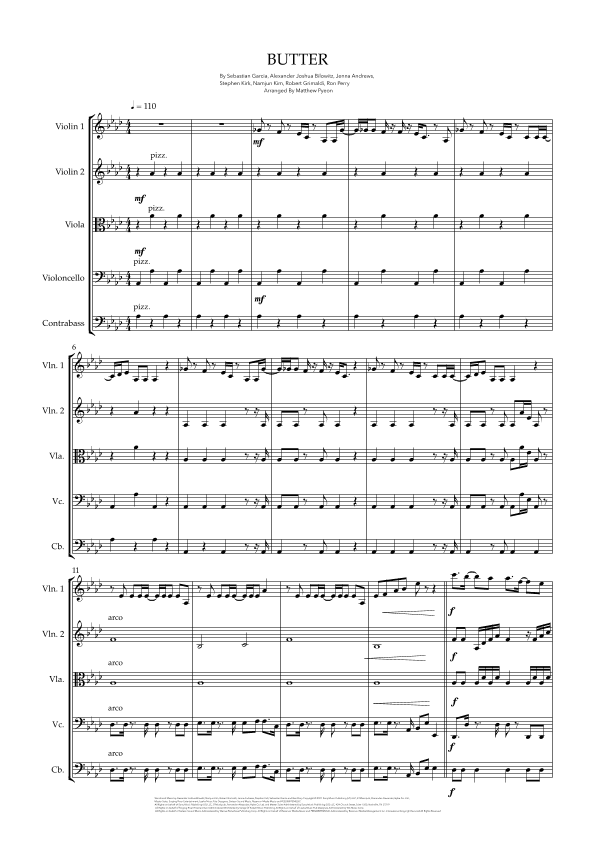 Butter (arr. Matthew pyeon)
