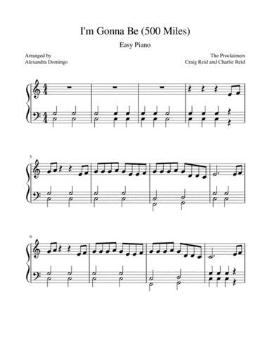 I'm Gonna Be (500 Miles) (arr. Alexandra Domingo)
