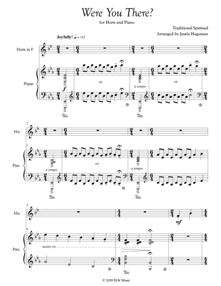 Were You There (arr. Justin Hageman)