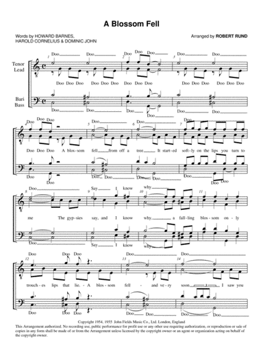 A Blossom Fell (arr. Robert Rund)