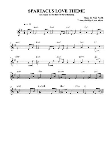 Spartacus - Love Theme (arr. Luca Aletta)